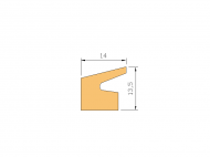 Perfil de Silicona P41E - formato tipo Labiado - forma irregular