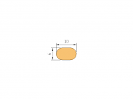 Perfil de Silicona P41F - formato tipo Cordón - forma irregular