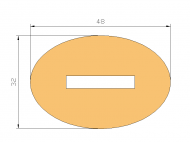 Perfil de Silicona P441E - formato tipo Tubo - forma irregular