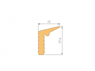 Perfil de Silicona P450 - formato tipo Labiado - forma irregular