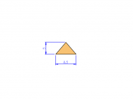 Perfil de Silicona P459-14 - formato tipo Triangulo - forma regular