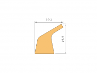 Perfil de Silicona P471A - formato tipo Labiado - forma irregular