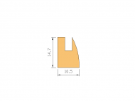 Perfil de Silicona P483 - formato tipo U - forma irregular