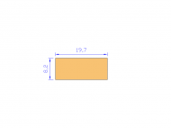 Perfil de Silicona P494 - formato tipo Rectangulo - forma regular