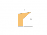 Perfil de Silicona P497B - formato tipo Labiado - forma irregular