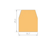 Perfil de Silicona P499A - formato tipo D - forma irregular