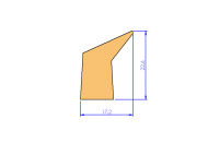 Perfil de Silicona P4A - formato tipo Labiado - forma irregular