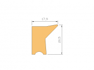 Perfil de Silicona P515H - formato tipo Labiado - forma irregular