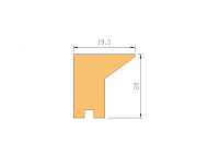 Perfil de Silicona P551-1 - formato tipo Labiado - forma irregular