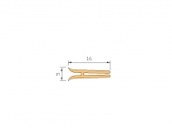 Perfil de Silicona P566D - formato tipo U - forma irregular