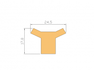 Perfil de Silicona P580 - formato tipo Cuernos - forma irregular