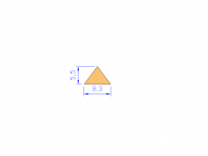 Perfil de Silicona P59-14 - formato tipo Triangulo - forma regular