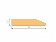 Perfil de Silicona P595B - formato tipo Perfil plano de Silicona - forma irregular