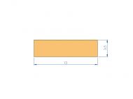 Perfil de Silicona P600130035 - formato tipo Rectangulo - forma regular
