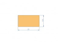 Perfil de Silicona P600250135 - formato tipo Rectangulo - forma regular