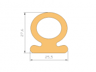 Perfil de Silicona P600D - formato tipo Lampara - forma irregular