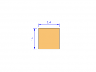 Perfil de Silicona P601414 - formato tipo Cuadrado - forma regular