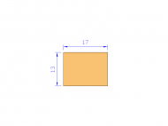 Perfil de Silicona P601713 - formato tipo Rectangulo - forma regular