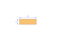 Perfil de Silicona P601906 - formato tipo Rectangulo - forma regular
