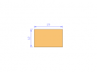 Perfil de Silicona P601912 - formato tipo Rectángulo Esponja - forma regular