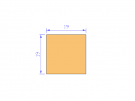 Perfil de Silicona P601919 - formato tipo Cuadrado - forma regular