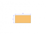 Perfil de Silicona P602211 - formato tipo Rectángulo Esponja - forma regular