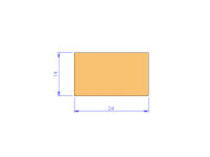 Perfil de Silicona P602414 - formato tipo Rectangulo - forma regular