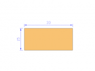 Perfil de Silicona P603315 - formato tipo Rectángulo Esponja - forma regular