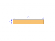 Perfil de Silicona P603605 - formato tipo Rectángulo Esponja - forma regular