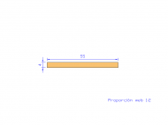 Perfil de Silicona P605504 - formato tipo Rectangulo - forma regular