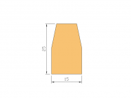 Perfil de Silicona P6225 - formato tipo D - forma irregular