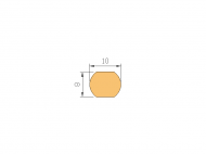 Perfil de Silicona P64L - formato tipo Cordón - forma irregular