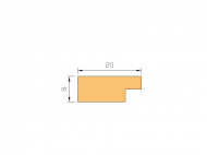 Perfil de Silicona P64Q - formato tipo Labiado - forma irregular