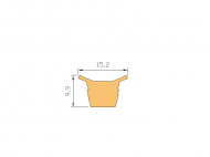 Perfil de Silicona P64Y - formato tipo Cuernos - forma irregular