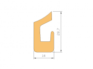 Perfil de Silicona P666A - formato tipo Labiado - forma irregular