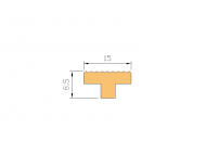 Perfil de Silicona P667AC - formato tipo T - forma irregular