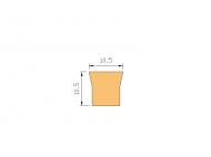 Perfil de Silicona P671A - formato tipo U - forma irregular