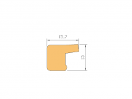 Perfil de Silicona P675A - formato tipo Labiado - forma irregular