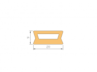 Perfil de Silicona P682BC - formato tipo D - forma irregular