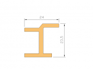 Perfil de Silicona P684E - formato tipo Lampara - forma irregular