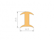 Perfil de Silicona P684G - formato tipo Lampara - forma irregular