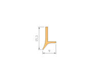 Perfil de Silicona P684V - formato tipo L - forma irregular