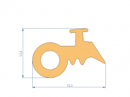 Perfil de Silicona P696CL - formato tipo Tubo - forma irregular