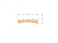 Perfil de Silicona P696CZ - formato tipo Fuelle - forma irregular