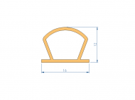 Perfil de Silicona P696FZ - formato tipo Tubo - forma irregular