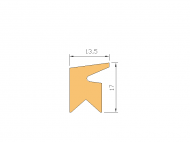 Perfil de Silicona P696G - formato tipo Labiado - forma irregular