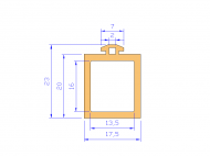 Perfil de Silicona P696J - formato tipo Lampara - forma irregular