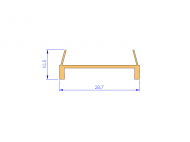 Perfil de Silicona P696P - formato tipo Lampara - forma irregular