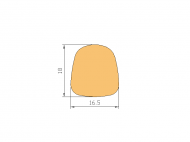 Perfil de Silicona P70011 - formato tipo Cordón - forma irregular