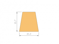 Perfil de Silicona P706A - formato tipo Trapecio - forma irregular